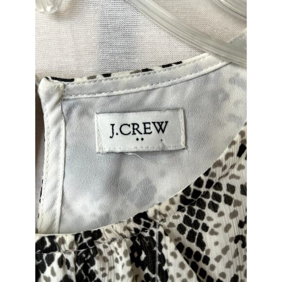 NWT J. Crew women's snake print smocked dress, size XXS - Picture 2 of 15